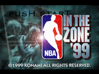 NBA in the Zone title screen for Playstation